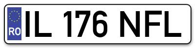 Placuta inmatriculare numar auto  IL-176-NFL, IL 176 NFL, IL176NFL