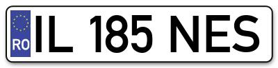 Placuta inmatriculare numar auto  IL-185-NES, IL 185 NES, IL185NES