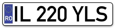 Placuta inmatriculare numar auto  IL-220-YLS, IL 220 YLS, IL220YLS