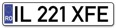 Placuta inmatriculare numar auto  IL-221-XFE, IL 221 XFE, IL221XFE