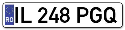 Placuta inmatriculare numar auto  IL-248-PGQ, IL 248 PGQ, IL248PGQ