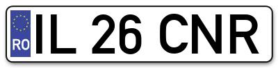 Placuta inmatriculare numar auto  IL-26-CNR, IL 26 CNR, IL26CNR