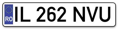 Placuta inmatriculare numar auto  IL-262-NVU, IL 262 NVU, IL262NVU