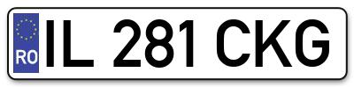 Placuta inmatriculare numar auto  IL-281-CKG, IL 281 CKG, IL281CKG