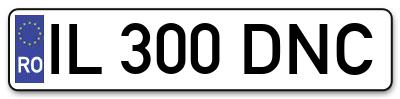 Placuta inmatriculare numar auto  IL-300-DNC, IL 300 DNC, IL300DNC