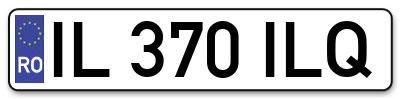 Placuta inmatriculare numar auto  IL-370-ILQ, IL 370 ILQ, IL370ILQ