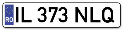 Placuta inmatriculare numar auto  IL-373-NLQ, IL 373 NLQ, IL373NLQ