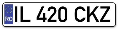 Placuta inmatriculare numar auto  IL-420-CKZ, IL 420 CKZ, IL420CKZ