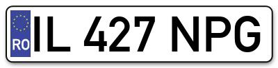 Placuta inmatriculare numar auto  IL-427-NPG, IL 427 NPG, IL427NPG
