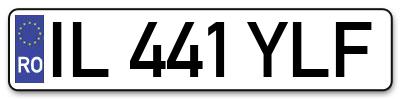 Placuta inmatriculare numar auto  IL-441-YLF, IL 441 YLF, IL441YLF
