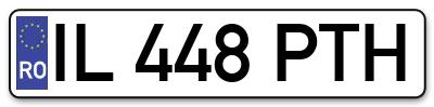 Placuta inmatriculare numar auto  IL-448-PTH, IL 448 PTH, IL448PTH