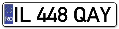 Placuta inmatriculare numar auto  IL-448-QAY, IL 448 QAY, IL448QAY