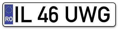 Placuta inmatriculare numar auto  IL-46-UWG, IL 46 UWG, IL46UWG