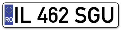 Placuta inmatriculare numar auto  IL-462-SGU, IL 462 SGU, IL462SGU
