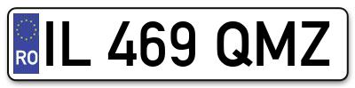 Placuta inmatriculare numar auto  IL-469-QMZ, IL 469 QMZ, IL469QMZ