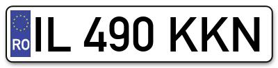 Placuta inmatriculare numar auto  IL-490-KKN, IL 490 KKN, IL490KKN