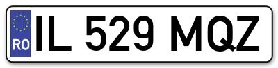Placuta inmatriculare numar auto  IL-529-MQZ, IL 529 MQZ, IL529MQZ