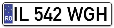 Placuta inmatriculare numar auto  IL-542-WGH, IL 542 WGH, IL542WGH
