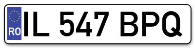 Placuta inmatriculare numar auto  IL-547-BPQ, IL 547 BPQ, IL547BPQ