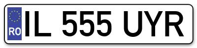 Placuta inmatriculare numar auto  IL-555-UYR, IL 555 UYR, IL555UYR