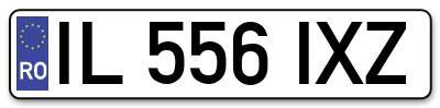Placuta inmatriculare numar auto  IL-556-IXZ, IL 556 IXZ, IL556IXZ