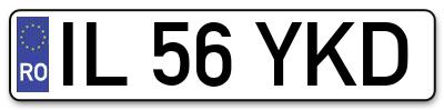 Placuta inmatriculare numar auto  IL-56-YKD, IL 56 YKD, IL56YKD