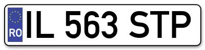 Placuta inmatriculare numar auto  IL-563-STP, IL 563 STP, IL563STP