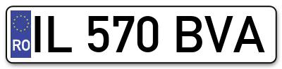 Placuta inmatriculare numar auto  IL-570-BVA, IL 570 BVA, IL570BVA