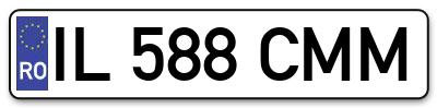 Placuta inmatriculare numar auto  IL-588-CMM, IL 588 CMM, IL588CMM