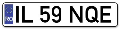 Placuta inmatriculare numar auto  IL-59-NQE, IL 59 NQE, IL59NQE