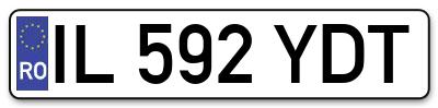 Placuta inmatriculare numar auto  IL-592-YDT, IL 592 YDT, IL592YDT