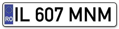 Placuta inmatriculare numar auto  IL-607-MNM, IL 607 MNM, IL607MNM