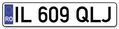 Placuta inmatriculare numar auto  IL-609-QLJ, IL 609 QLJ, IL609QLJ