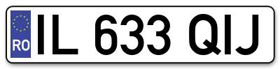 Placuta inmatriculare numar auto  IL-633-QIJ, IL 633 QIJ, IL633QIJ
