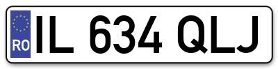Placuta inmatriculare numar auto  IL-634-QLJ, IL 634 QLJ, IL634QLJ