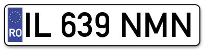 Placuta inmatriculare numar auto  IL-639-NMN, IL 639 NMN, IL639NMN