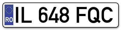 Placuta inmatriculare numar auto  IL-648-FQC, IL 648 FQC, IL648FQC