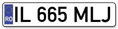 Placuta inmatriculare numar auto  IL-665-MLJ, IL 665 MLJ, IL665MLJ