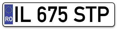 Placuta inmatriculare numar auto  IL-675-STP, IL 675 STP, IL675STP