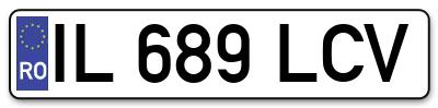 Placuta inmatriculare numar auto  IL-689-LCV, IL 689 LCV, IL689LCV