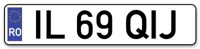 Placuta inmatriculare numar auto  IL-69-QIJ, IL 69 QIJ, IL69QIJ