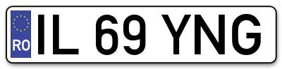 Placuta inmatriculare numar auto  IL-69-YNG, IL 69 YNG, IL69YNG