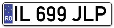 Placuta inmatriculare numar auto  IL-699-JLP, IL 699 JLP, IL699JLP
