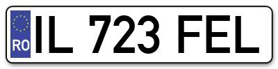 Placuta inmatriculare numar auto  IL-723-FEL, IL 723 FEL, IL723FEL
