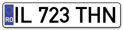 Placuta inmatriculare numar auto  IL-723-THN, IL 723 THN, IL723THN
