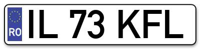 Placuta inmatriculare numar auto  IL-73-KFL, IL 73 KFL, IL73KFL
