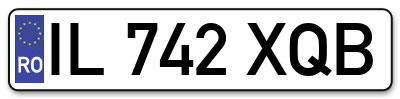Placuta inmatriculare numar auto  IL-742-XQB, IL 742 XQB, IL742XQB