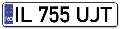 Placuta inmatriculare numar auto  IL-755-UJT, IL 755 UJT, IL755UJT