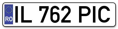 Placuta inmatriculare numar auto  IL-762-PIC, IL 762 PIC, IL762PIC