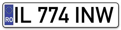 Placuta inmatriculare numar auto  IL-774-INW, IL 774 INW, IL774INW